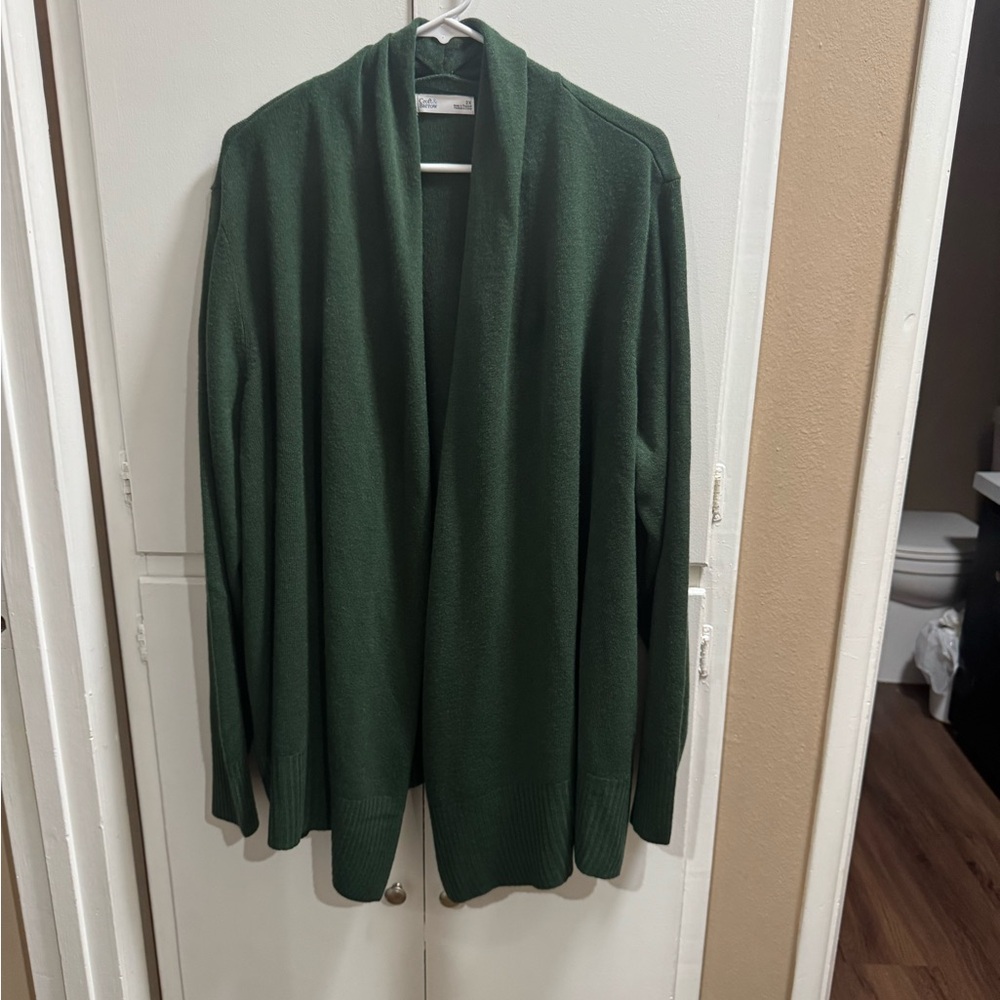 Croft & Barrow Women's 2x Green Cardigan